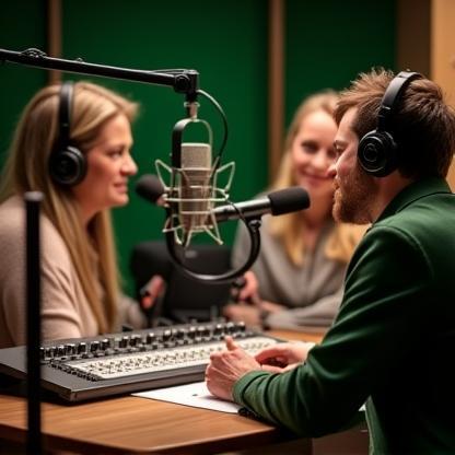 Podcast 'Irish Voices' studio session